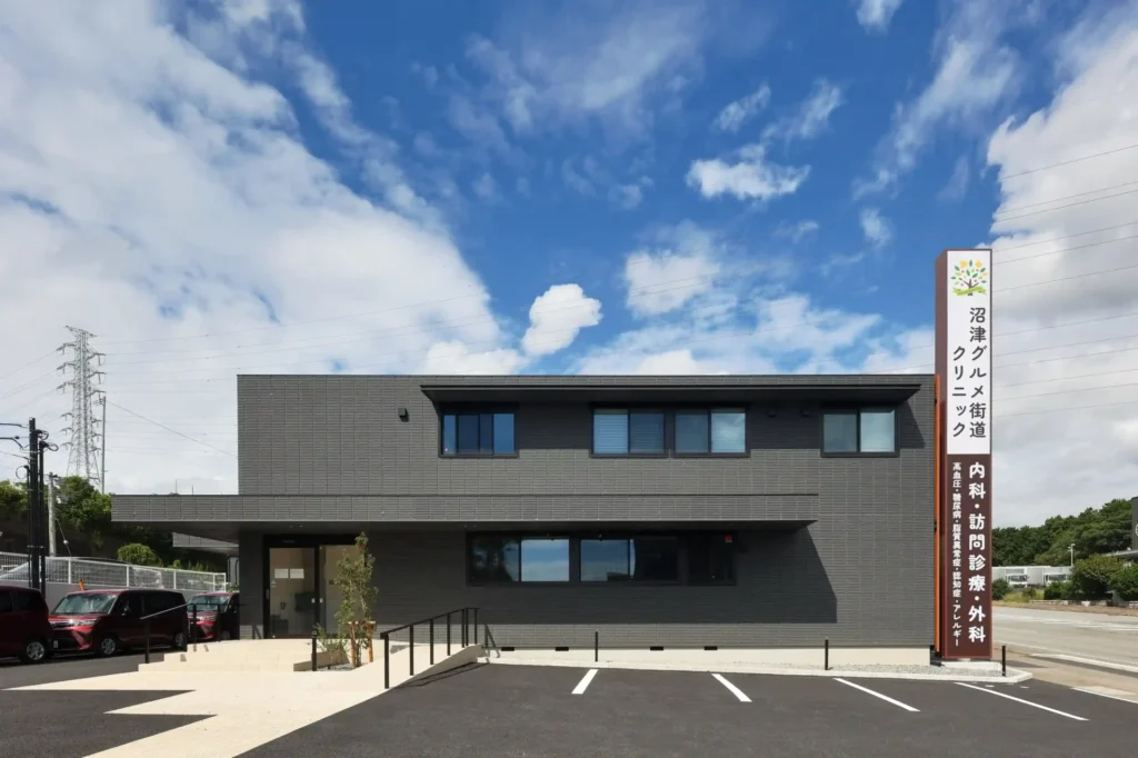 沼津グルメ街道クリニック完成後の外観写真です